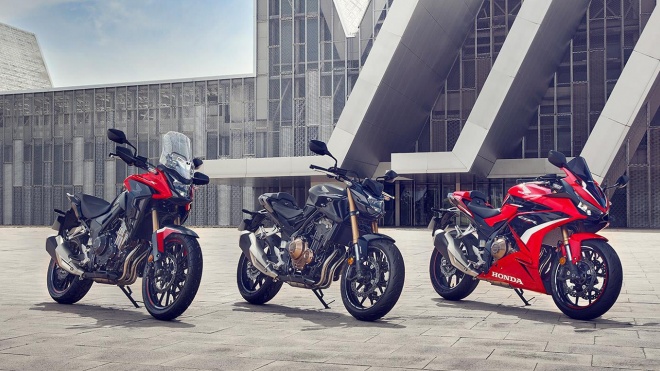 Bộ 3 xe mô tô phân khối lớn 500cc của Honda thêm loạt nâng cấp